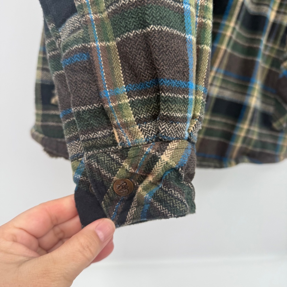 Legendary Whitetails Jacket Men Large Plaid Fur Lined Hooded Button Up Coat - Picture 3 of 16